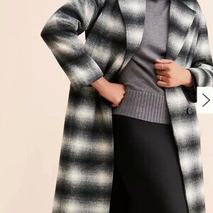 Avec Les Filles Plaid Fringe Hem Coat 3X